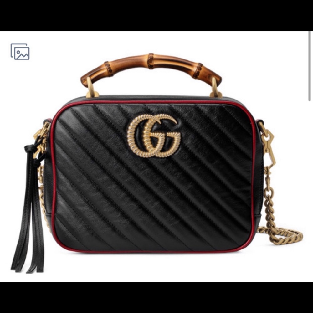 Gucci Marmont Small Shoulder Bag with Bamboo